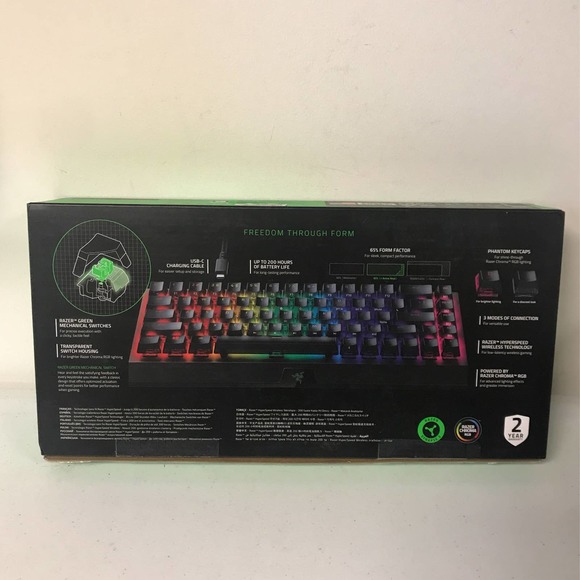 BlackWidow V3 Mini Hyperspeed Phantom Edition 65% Wireless Gaming Keyboa… - Picture 4 of 10